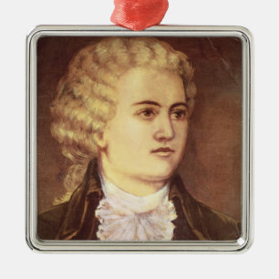 Wolfgang Amadeus Mozart during his stay Metal Ornament