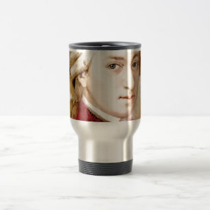Wolfgang Amadeus Mozart im Aquarell Stil Travel Mug