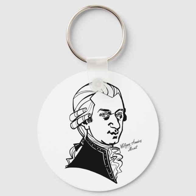 Wolfgang Amadeus Mozart Keychain (Front)