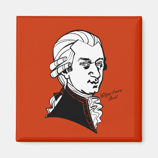 Wolfgang Amadeus Mozart Magnet (Front)