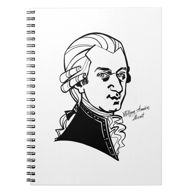 Wolfgang Amadeus Mozart Notebook (Front)