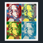 Wolfgang Amadeus Mozart pop art painting Poster<br><div class="desc">Own work. Wolfgang Amadeus Mozart , baptismal name Johannes Chrysostomus Wolfgangus Theophilus Mozart (27 January 1756 – 5 December 1791), was a prolific and influential composer of the Classical era. He composed over 600 works, many acknowledged as pinnacles of symphonic, concertante, chamber, piano, operatic, and choral music. He is among...</div>