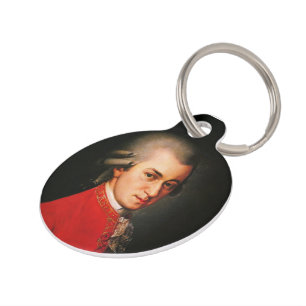 Wolfgang Amadeus Mozart portrait Pet Tag