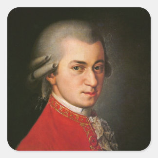 Wolfgang Amadeus Mozart Portrait Square Sticker