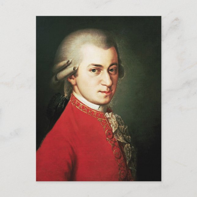Wolfgang Amadeus Mozart Postcard (Front)