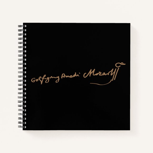 Wolfgang Amadeus Mozart signature Notebook (Front)
