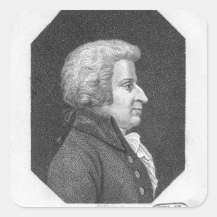 Wolfgang Amadeus Mozart Square Sticker