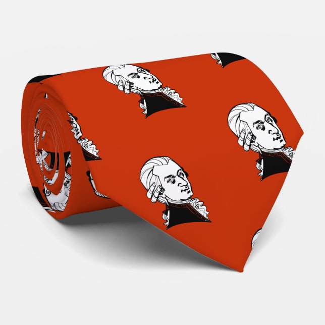 Wolfgang Amadeus Mozart Tie (Rolled)