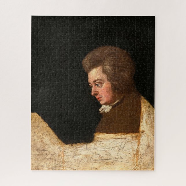 Wolfgang Amadeus Mozart, Unfinished Portrait, 1789 Jigsaw Puzzle (Vertical)