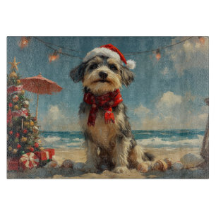 Wolfhound Dog Christmas Vintage Beach Cutting Board
