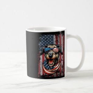 Wolfhound Dog Lover Us Flag 4th Of July Patriotic Coffee Mug