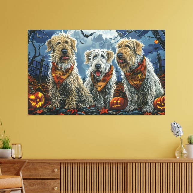 Wolfhound Halloween Spooky Canvas Print (Insitu(LivingRoom))