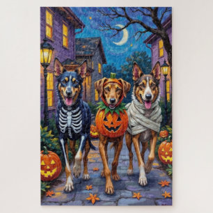 Wolfhound Trick-or-Treating Halloween Costumes Jigsaw Puzzle