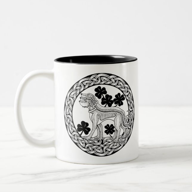 Wolfhound's Quarterly LIMITED EDITION Artwork Two-Tone Coffee Mug (Left)