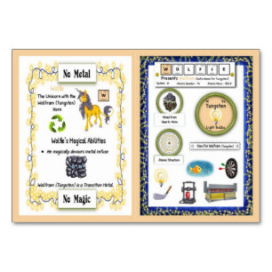 Wolfie - Tungsten Horn Unicorn carte de commerce