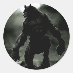 wolfman sticker1 classic round sticker