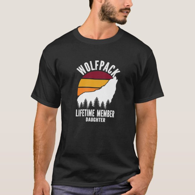 Wolfpack Lifetime Member Daughter Wolf Family Matc T-Shirt (Front)