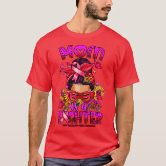 WolfParkinsonWhite Awareness Mom fighter messy bun T-Shirt