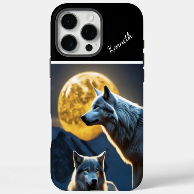 Wolf's Howl Pierces Moonlit Night Case-Mate iPhone Case (Back)