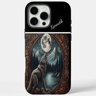 Wolf's Moonlight Serenade iPhone 16 Pro Max Case