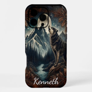 Wolf's Moonlight Serenade iPhone 16 Pro Max Case