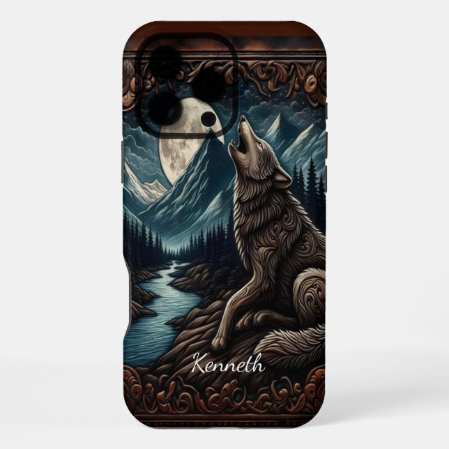Wolf's Moonlight Serenade iPhone Case (Back)