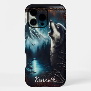 Wolf's Moonlight Serenade iPhone 16 Pro Max Case