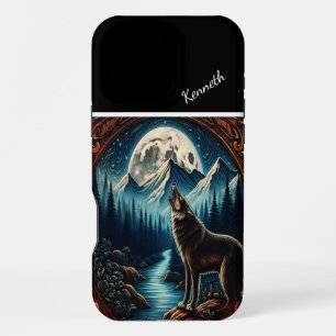 Wolf's Moonlight Serenade iPhone 16 Pro Max Case