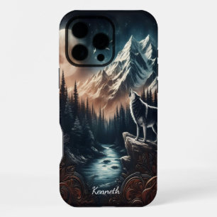 Wolf's Moonlight Serenade iPhone 16 Pro Max Case