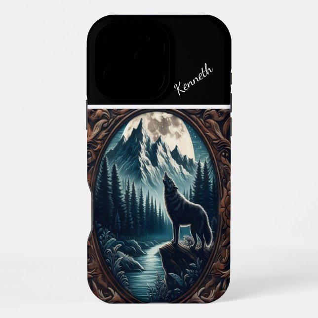 Wolf's Moonlit Howl iPhone Case (Back)