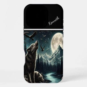 Wolf's Moonlit Howl iPhone 16 Pro Max Case