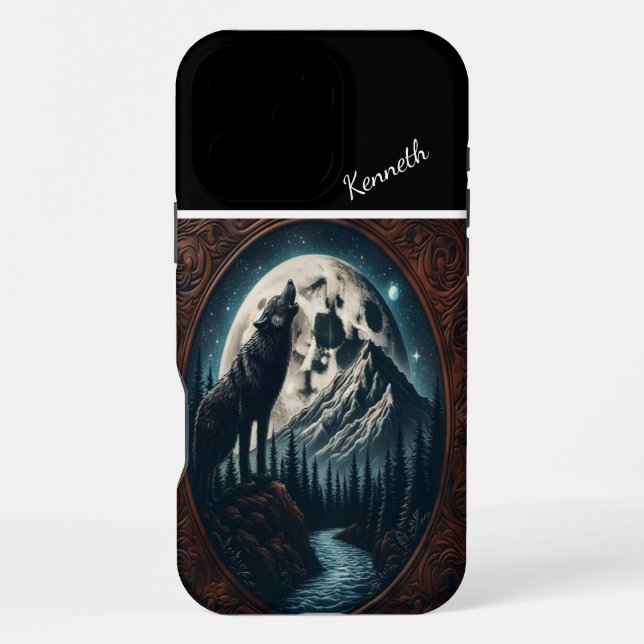 Wolf's Moonlit Howl iPhone Case (Back)