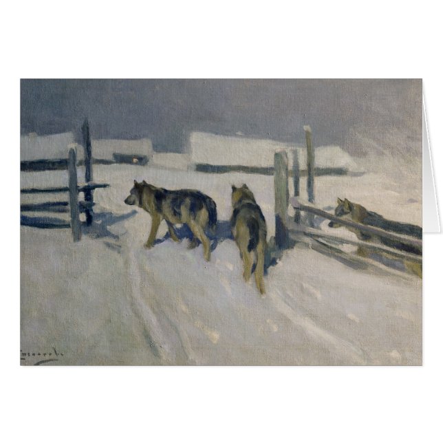 Wolfs, Winter Night, c.1910 (Front Horizontal)