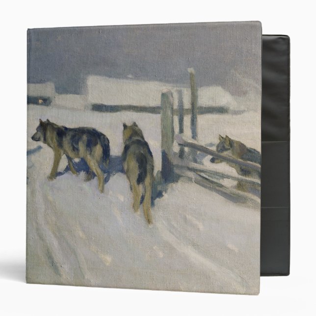 Wolfs, Winter Night, c.1910 Binder (Front/Inside)