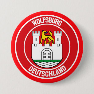 Wolfsburg Round Emblem 3 Inch Round Button