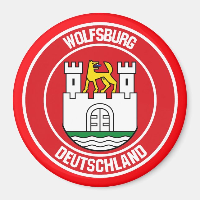 Wolfsburg Round Emblem Magnet (Front)