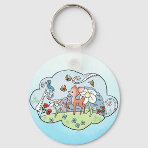 Wolkenland Reh Kleinkind T Schlüsselanhänger Keychain