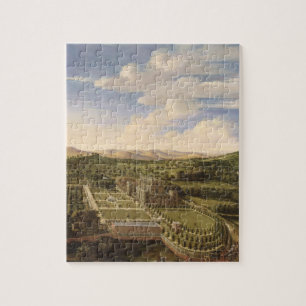 Wollaton Hall and Park, Nottingham, 1697 (oil on c Jigsaw Puzzle