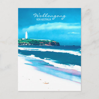 Wollongong Beach lighthouse NSW Postcard