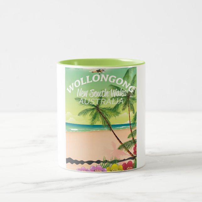 Wollongong New South Wales Australia Two-Tone Coffee Mug (Center)