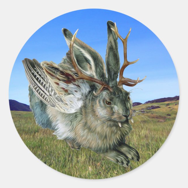 Wolpertinger Classic Round Sticker (Front)