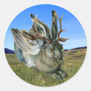 Wolpertinger Classic Round Sticker