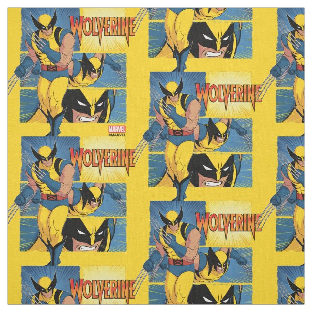 Wolverine Character Panel Graphic Fabric (Swatch)