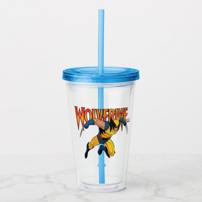 Wolverine Character Pose Acrylic Tumbler (Front)