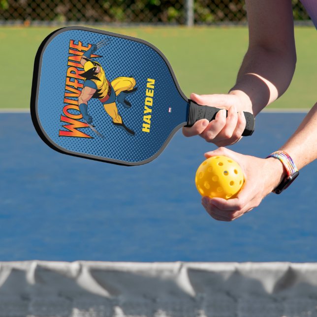 Wolverine Character Pose Pickleball Paddle (Insitu)