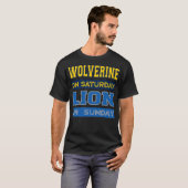 Wolverine on Saturday Lion on Sunday golfcoachgift T-Shirt (Front Full)