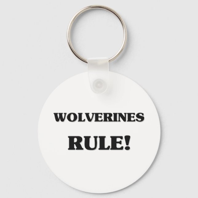 Wolverines Rule Keychain (Front)