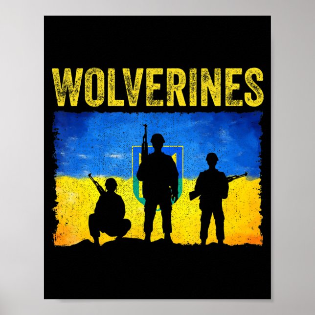 Wolverines Support Ukraine  Poster (Front)