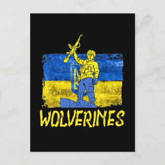 Wolverines Support Ukraine,Ukraine Wolverines Postcard