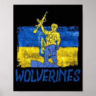 Wolverines Support UkraineUkraine Wolverines Love  Poster